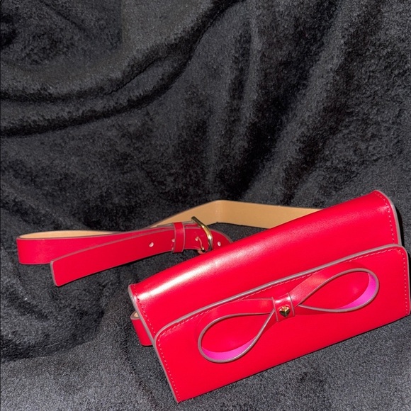 KATE SPADE Red Leather Bow Belt Bag Crossbody Size L - XL main image 14